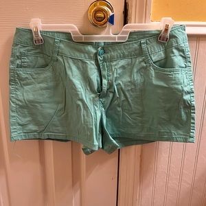 City streets turquoise shorts size 15
